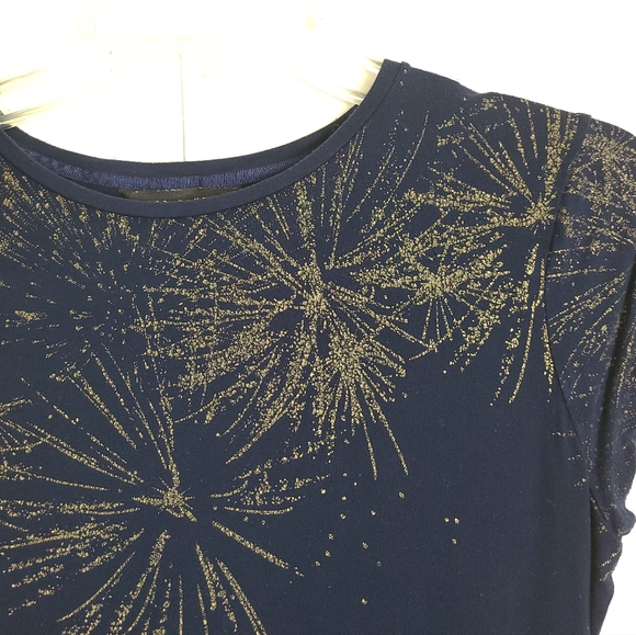 TED BAKER Amranth Stardust Fitted Tee Top 2 US 4-6 - Picture 8 of 8